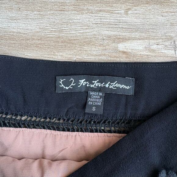 For Love & Lemons Black Skater Skirt Size S - Picture 4 of 7